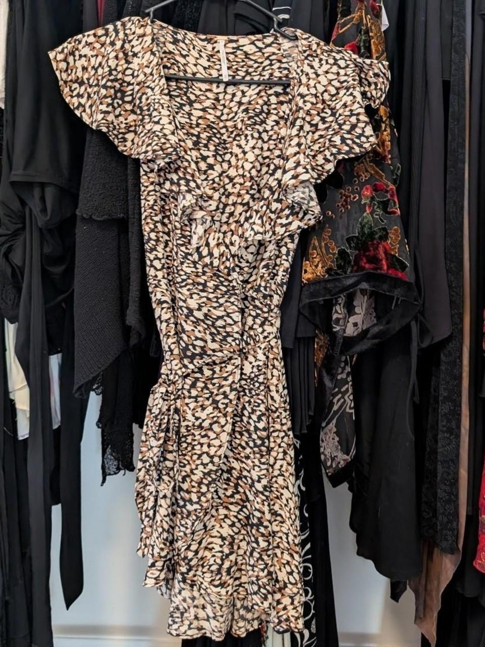 Free People French Quarter V-Neck Wrap Mini Dress